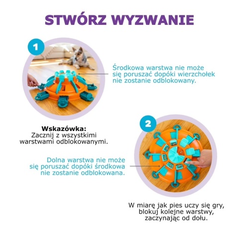 Nina Ottosson Tower of Treats Level 4 - gra dla psa, zabawka edukacyjna, poziom 4