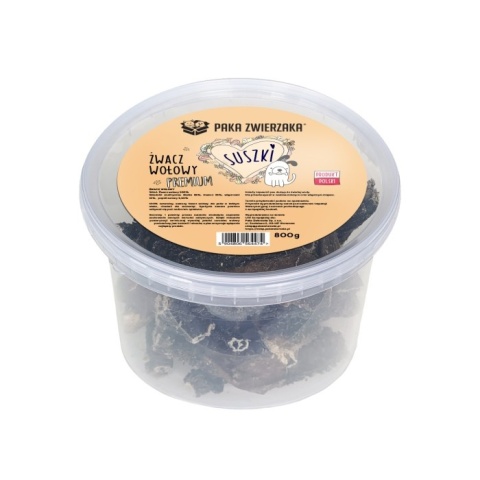 Paka Zwierzaka - SUSZKI Żwacz wołowy wiaderko (800g)