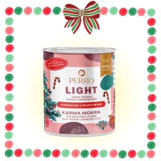 Perro - Karma mokra JAGNIĘCINA z warzywami LIGHT 800g - świąteczna etykieta