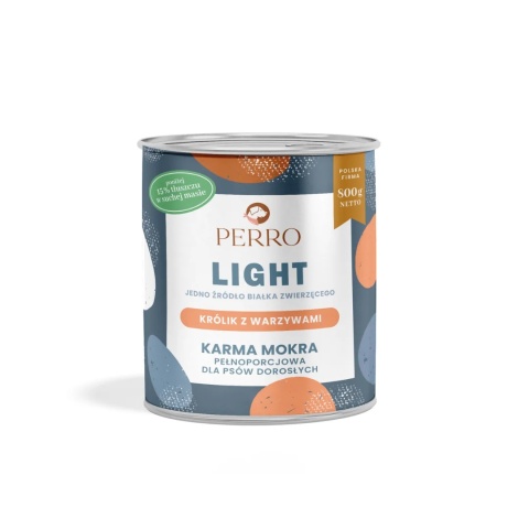 Perro - Karma mokra KRÓLIK z warzywami LIGHT 400g