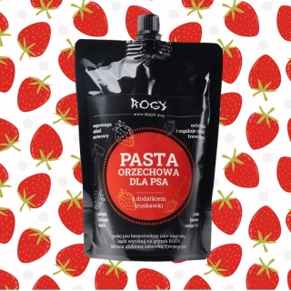 ROGY - Masło orzechowe z truskawką