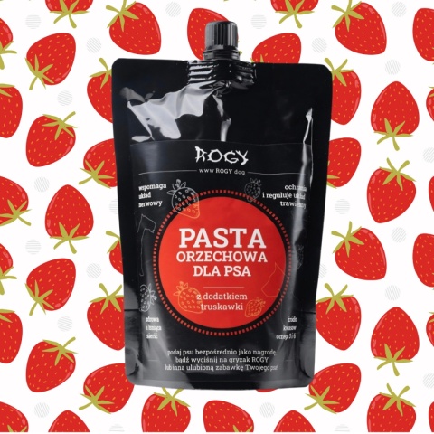 ROGY - Masło orzechowe z truskawką