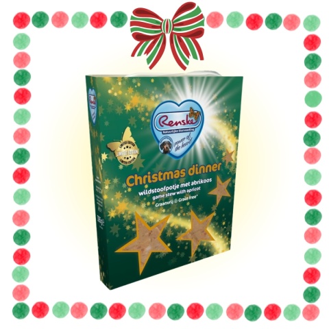 Renske Dog Christmas Dinner - Gulasz z kaczki i dziczyzny z morelami