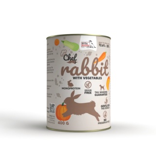 Syta Micha CHEF - Mokra karma Królik z warzywami 400g