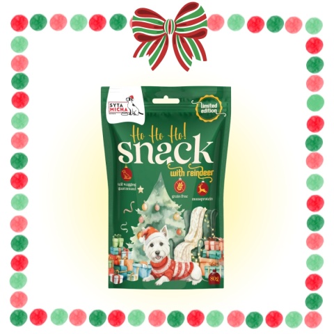 Syta Micha HO HO Snacks - Smaczki z reniferem dynią i jabłkiem 80g