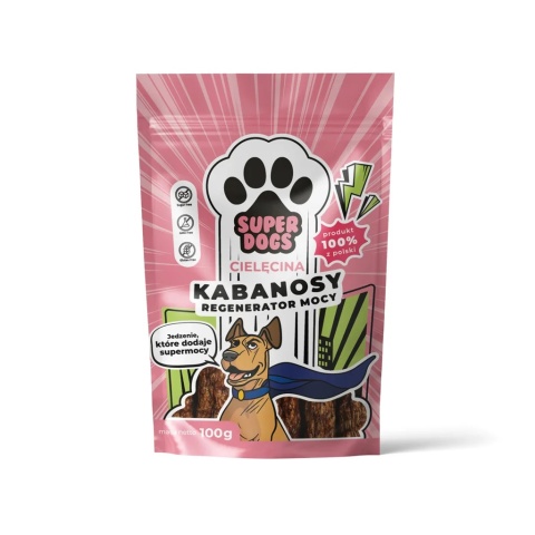 UNISZKI SUPERDOGS - Kabanosy z Cielęciny Regenerator Mocy