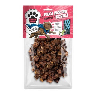 UNISZKI SUPERDOGS - Płuca wołowe kostka 100g