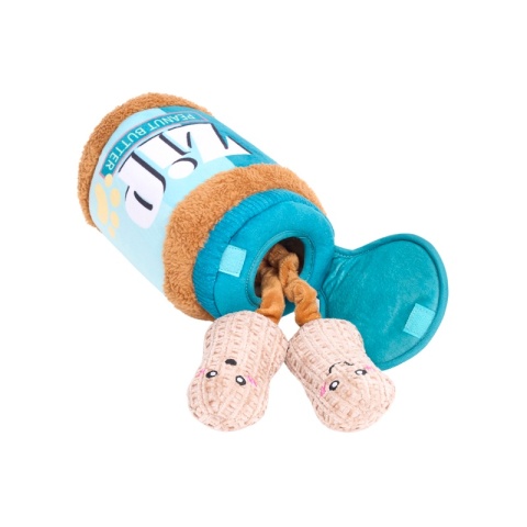 ZippyPaws - Pluszowa norka bungee dla psa Masło orzechowe