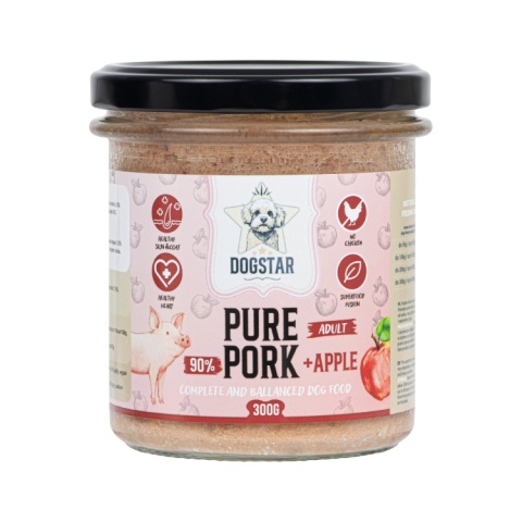 DOGSTAR - Gotowana karma - Wieprzowina z jabłkiem