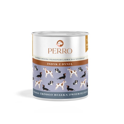 Perro - Karma mokra JUNIOR Indyk i dynia dla szczeniąt 800g