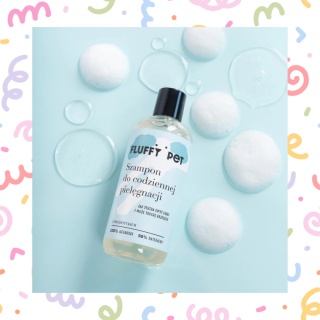 FLUFFY PET - SZAMPON DO CODZIENNEJ PIELĘGNACJI 2W1 Z ODŻYWKĄ 300ML