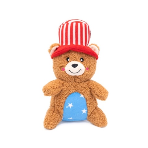 ZippyPaws - Pluszowy miś Americana (wzmacniany materiał)