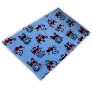 DRY BED Legowisko antypoślizgowe - Sunnydog niebieski 75x50cm 28mm