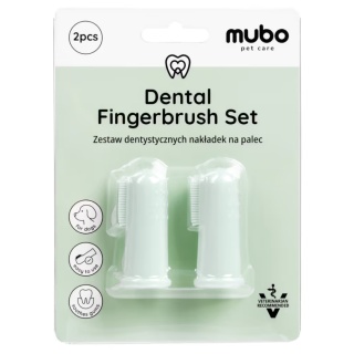 Mubo Dental Fingerbrush Set - Nakładki na palec do czyszczenia zębów, zestaw 2 szt.